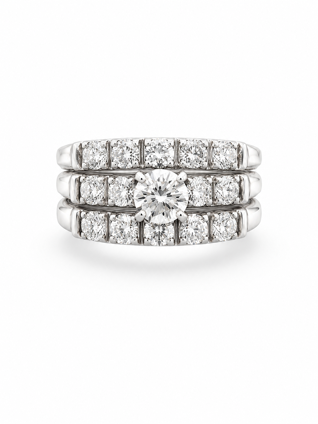 The Valentina Triple Diamond Bridal Set