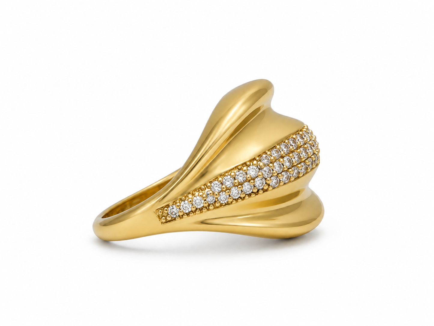 Golden Wave Ring