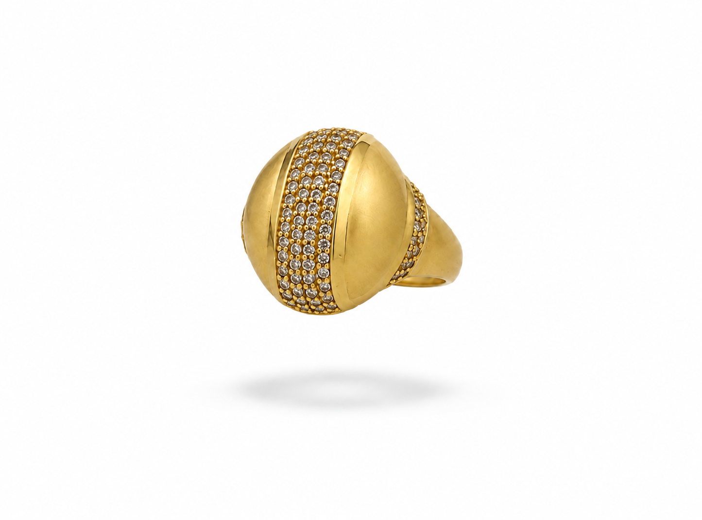 Honeycomb Pave Dome Ring