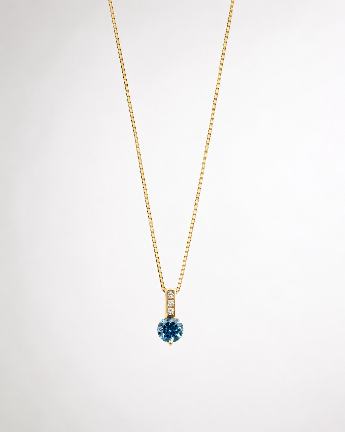The Azure Halo Diamond Necklace
