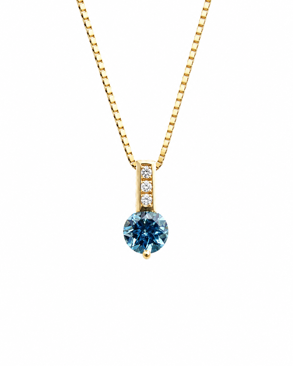 The Azure Halo Diamond Necklace