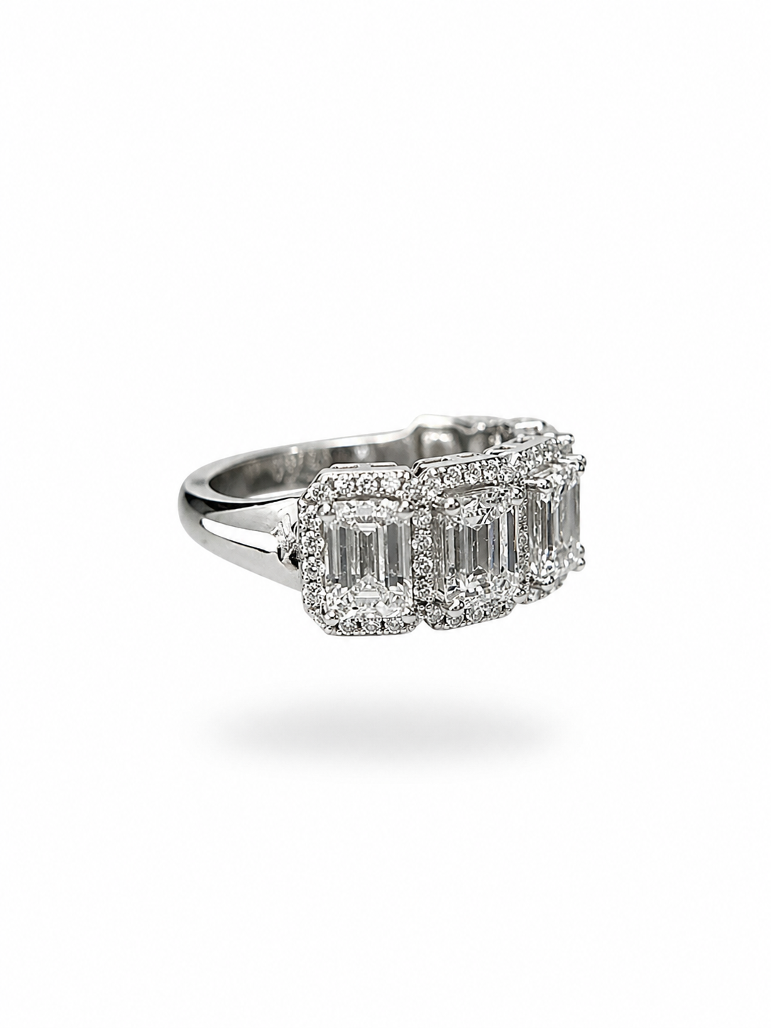 Emerald Halo Diamond Band