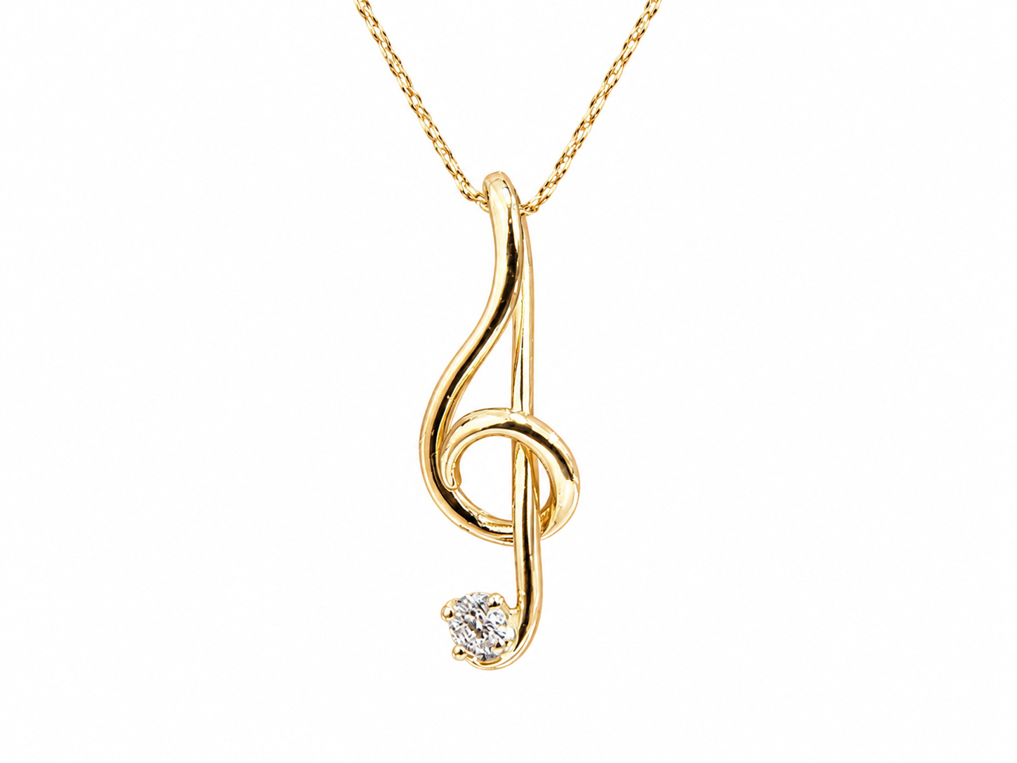 The Aria Diamond Treble Necklace