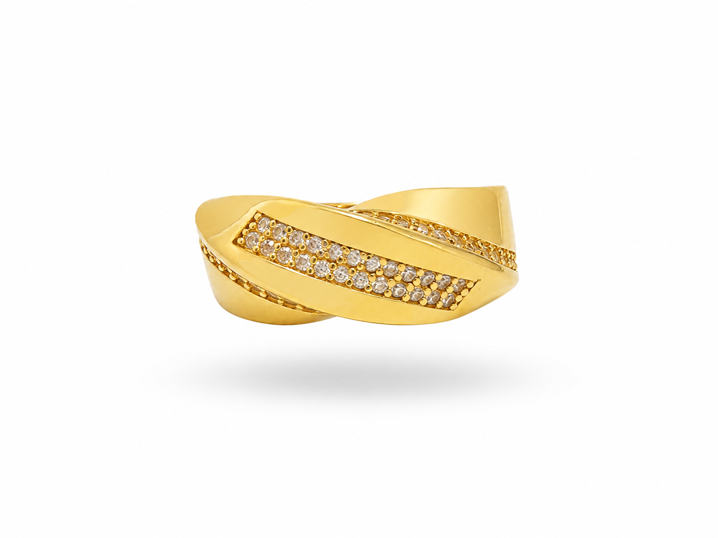 Golden Crossover Ring