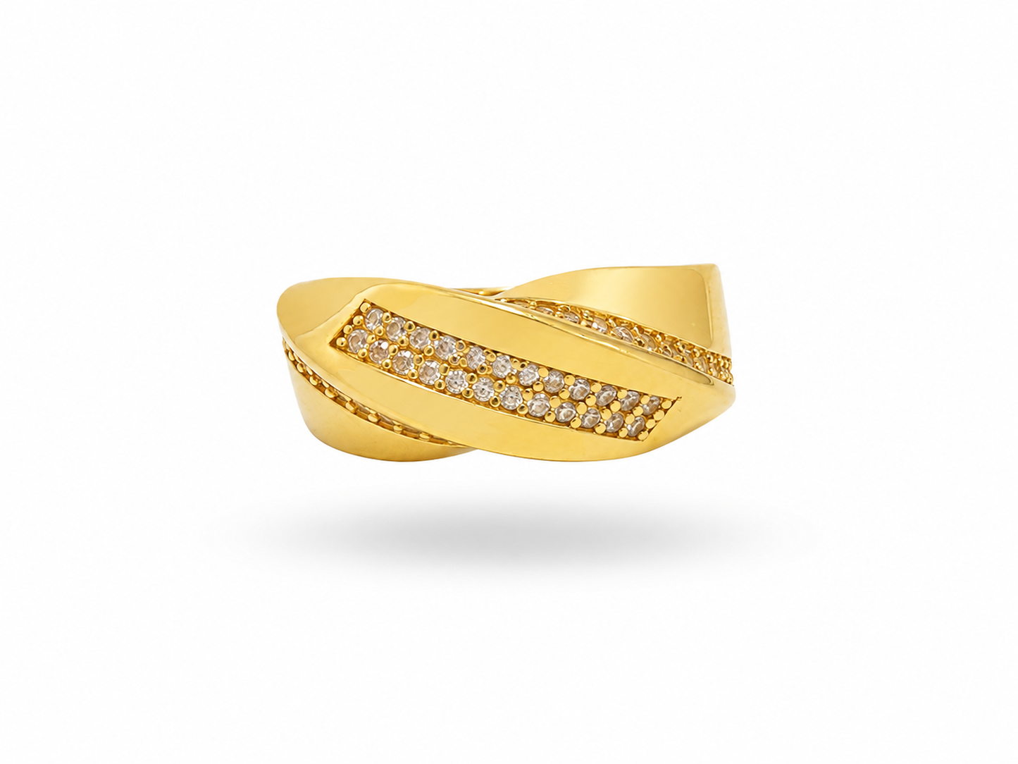 Golden Crossover Ring