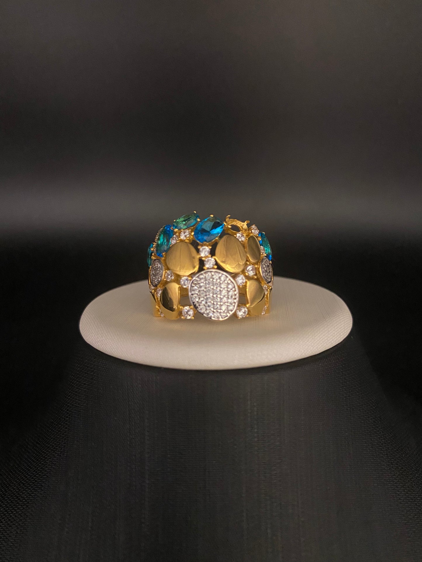 Blue Zircon Ring